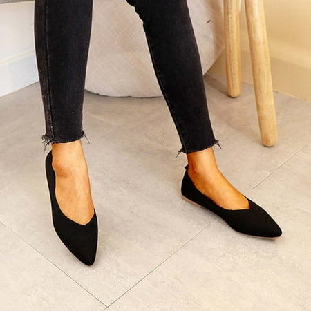 

Josdec Womens Dress Shoes Flats clearance Leisure Flat Platform Pointed Shoes Non-slip Light Cloth Shoes