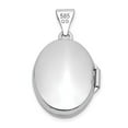 thumbnail image 3 of Finest Gold 10K White Gold Polished Oval Locket Pendant, 3 of 7