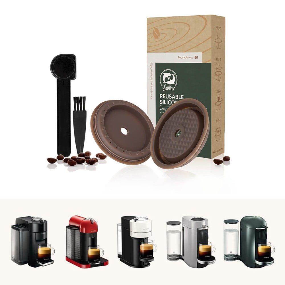 Distributeur De Capsules Nespresso Vertuo Et Dolce Gusto - Support Pour 50 Capsules - Design Blanc Brillant