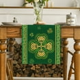 thumbnail image 5 of Sm:)e Green Stripes Shamrocks St.Patrick's Day Table Runner 13x72 Inch, 5 of 6