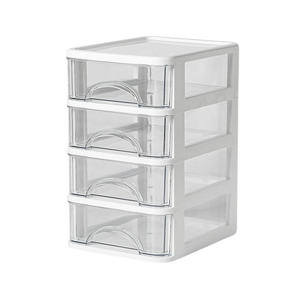 Tahtuvzn Storage & Organization Plastic Mini Desktop Stationery Box, Transparent Small Drawer Desk Home Decor, Gifts for Family