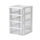 thumbnail image 2 of Organizador de escritorio de plástico transparente con cajones | Caja multicapa para guardar artículos de papelería y maquillaje | Pequeño organizador transparente para escritorios de oficina,, 2 of 3