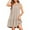 Beige, variant on Womens Dresses Spring Summer V-Neck Button Up Sleeveless Mini Sundress Tank Dresses with Chest Pocket