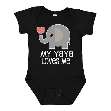 

Inktastic My Yaya Loves Me Grandchild Gift Baby Boy or Baby Girl Bodysuit