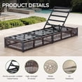 thumbnail image 4 of Giantfurnni Patio Wicker Chaise Lounges Set of 2, Outdoor Cushioned Reclining Lounger Chairs with Adjustable Backrest for Poolside Porch Deck, Beige, 4 of 9