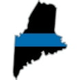 thumbnail image 1 of 3.8 Inch Thin Blue Line Maine State Decal, 1 of 1