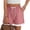 #1 Pink(New), variant on PNTUTB Women's Summer Shorts,Solid-Color Breathable Lace-Trimmed Casual Stretch Waistband Loose Comfortable Shorts with Pockets