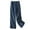 Navy#1, variant on CFLVAEK Cotton Linen Pants for Women Plus Size Button Up Slacks Trousers with Pockets Dressy Casual Straight Wide Leg Long Pants Black XL