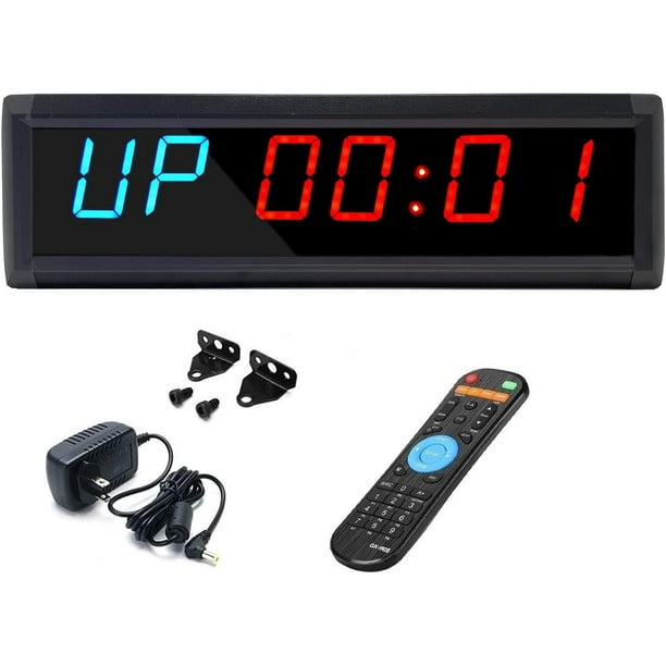 Btbsign 1.8 inch Gym Interval Timer with Remote Home Tabata Garage ...