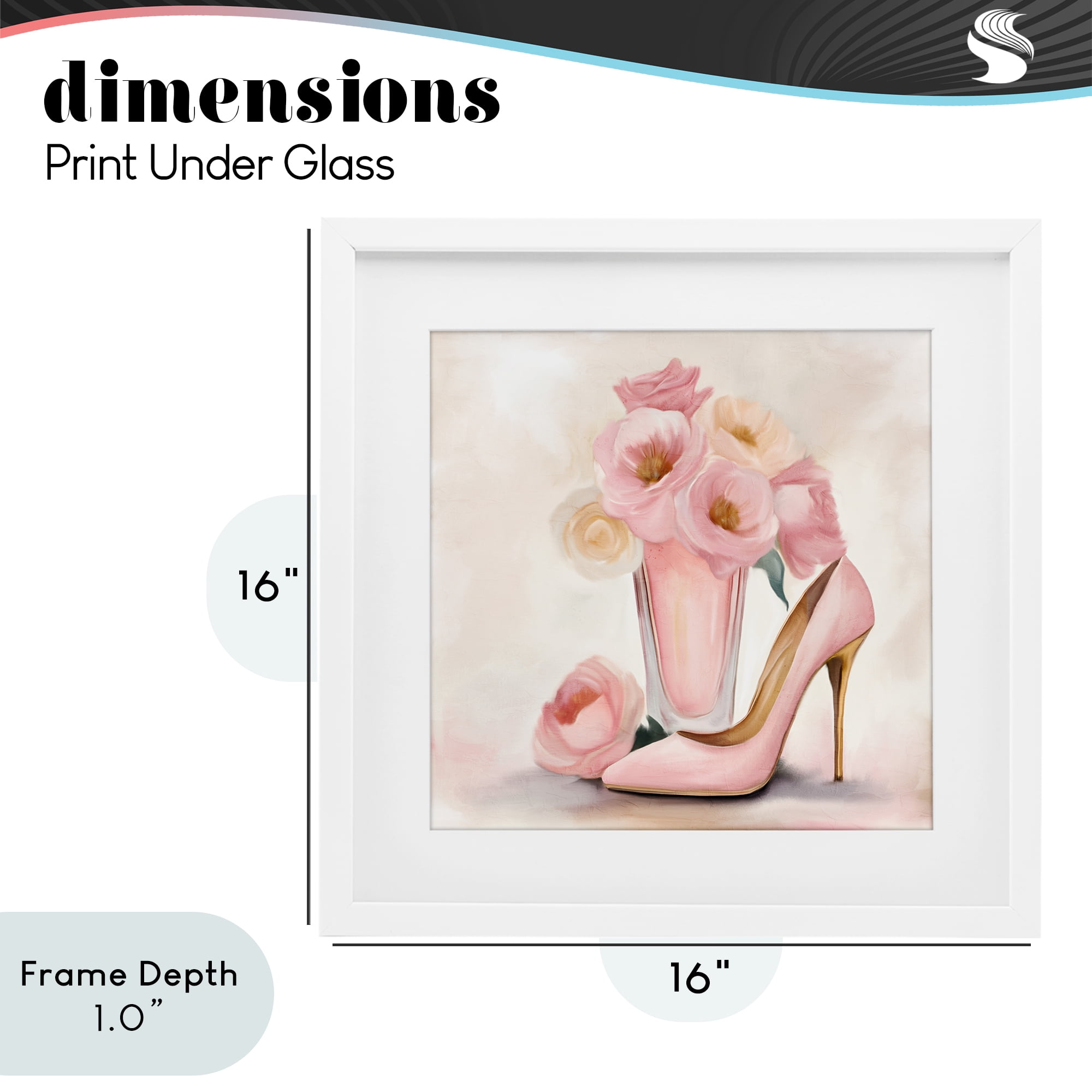 Stupell Industries Pink Beauty Bouquet White Framed Print Under Glass, design by Kim Allen