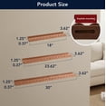 thumbnail image 3 of American Art Decor Walnut Scallop Floating Wall Shelf Set of 3, Wood Picture Ledge Shelves with Lip, Shabby Chic Decorative Wall Shelves for Nursery, Gallery, Bathroom & Living Room Decor, 3 of 7