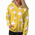 thumbnail image 4 of Godom Baseball Hoodies for Women Casual Workout Y2k Hoodie Oversized Long Sleeve Baseball Printed Pullover Sweatshirt with Pockets, 4 of 5
