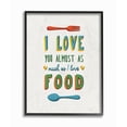 thumbnail image 2 of Stupell Industries I Love Food Funny Colorful Word Design Framed Wall Art by Ester Kay, 2 of 5