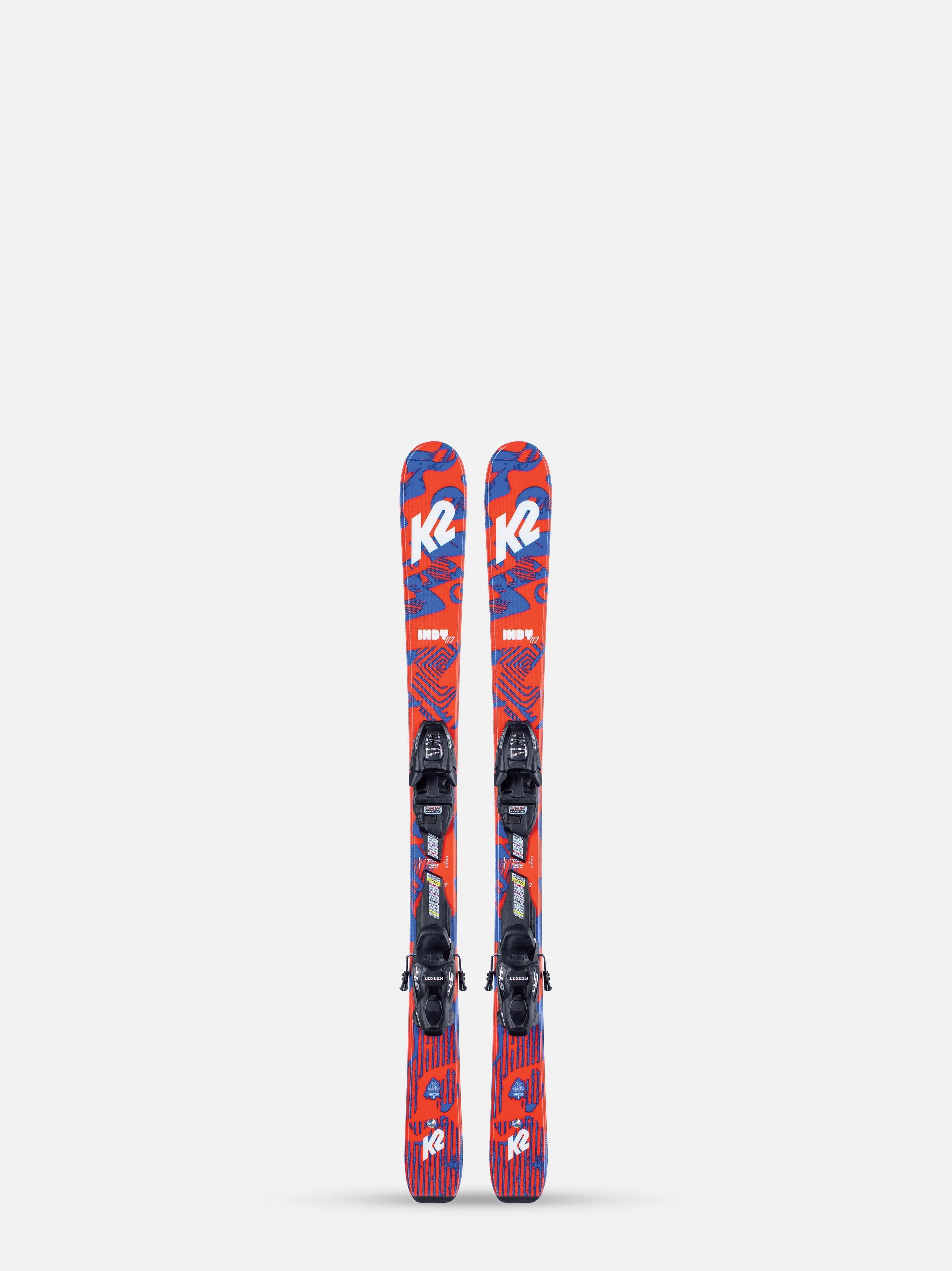 SOLA Kid's Snow Skis & Poles Winter Sports  Beginner W/ Bindings Age 2-4 Tiger 