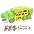 thumbnail image 4 of Camión de transporte de dinosaurios, coche de dinosaurios portátil con 6 autos, 4 of 9
