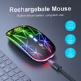 thumbnail image 4 of Seitruly Ratón inalámbrico para juegos de 2,4 GHz, 1000/1200/1600 DPI, 500mAh, recargable, luz de 7 colores, equipo de accesorios para ratones Juegos de teclado y mouse para computadora No.04, 4 of 8