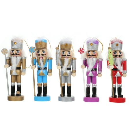

NUOLUX 5Pcs Decorative Nutcracker Puppet Pendants Christmas Cartoon Pendants Adornments
