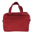 thumbnail image 1 of Bolsa de maquillaje portátil multifunción, organizador de artículos de tocador de viaje, color rojo, 1 of 8