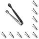 thumbnail image 1 of Inteprter Sugar Tong portátil de mano lavable recogedor de cubitos de hielo interior Hotel café té herramienta para servir comida accesorios Negro 10piezas, 1 of 3