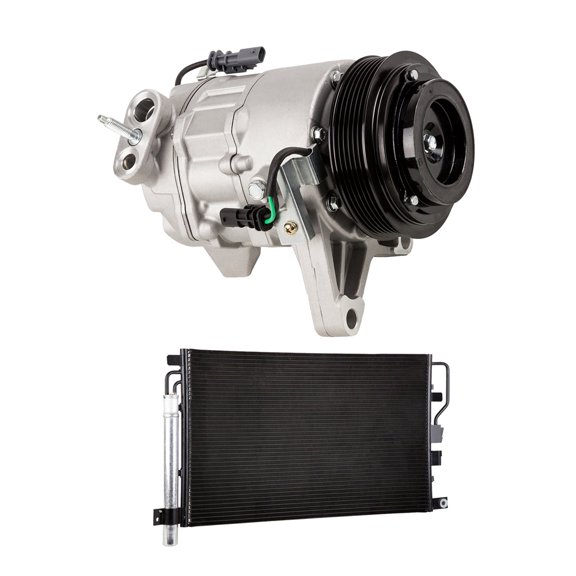 AC Compressor w/ A/C Condenser & Drier For Chevy Equinox V6 & GMC Terrain V6 2012 2013 2014 2015 - BuyAutoParts
