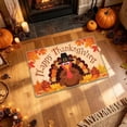 thumbnail image 5 of suore Fall Door Mat Welcome Pumpkin Doormat, Non Slip Farmhouse Front Door Rug, Rectangular Floor Mat for Outdoor Entrance Porch, Thanksgiving Autumn Home Holiday Entryway Decor, 5 of 6