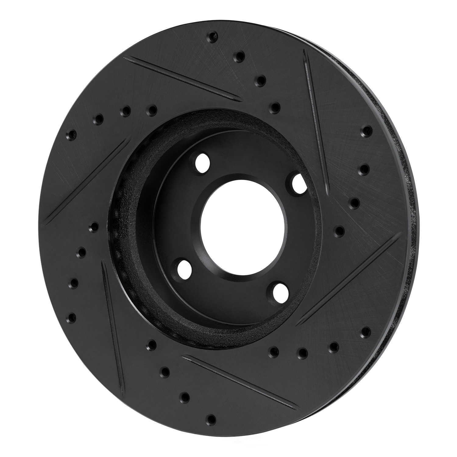Dynamic Friction Company 633-67112L DFC Brake Rotor - Drilled And Slotted - Black