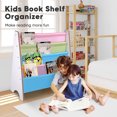 thumbnail image 2 of Yescom Wood Kids Book Shelf Sling Storage Rack Organizer Bookcase Display Holder White, 2 of 9