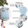 thumbnail image 4 of Christmas Shower Curtain, 66" x 72", Tree Snowman Winter Snowflakes Sky Blue Waterproof Bathroom Curtain Washable Shower Curtain Set with 12 Hooks, 4 of 6