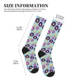 thumbnail image 2 of Lsque Donuts Pattern Sport Compression Socks for Men & Women 15-20 mmHg Knee High Nurse Pregnant Running Medical and Travel Athletic, 2 of 6