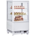 thumbnail image 1 of Commercial Countertop Display Refrigerator, 2.1 Cu.Ft Pastry Showcase with Led Lighting, Air-Cooling, Rear Sliding Door for Bakery, Cafe, Restaurant (White), 1 of 1