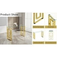 thumbnail image 5 of GZXS Modern Glass Console Table with Golden Stainless Steel Legs, 47 Inch Entryway Sofa Table for Living Room & Hallway, Easy to Assemble, 5 of 7