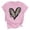 Pink, variant on Tbopshirt Valentine's Day T-Shirts for Women Short Sleeve Graphic Tees, Printing Love Heart Round Neck Plus Size Womens Tops S-XXXL
