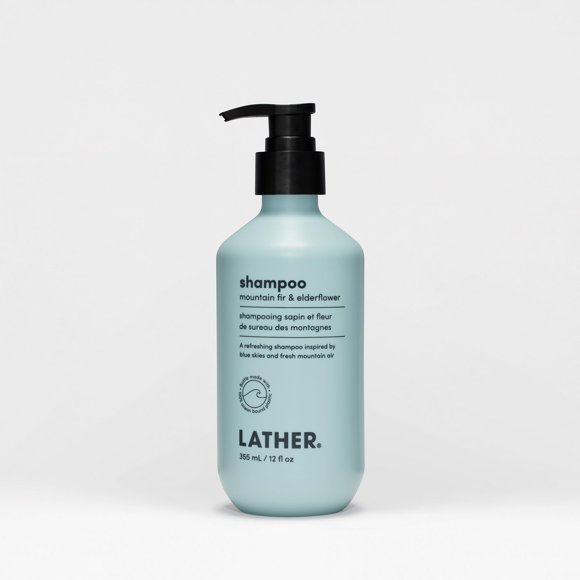 Champú LATHER de abeto de montaña y flor de saúco | Cuidado del cabello nutritivo y refrescante | Ingredientes naturales para todo tipo de cabello | Sin parabenos ni sulfatos | Aroma limpiador suave y