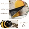 thumbnail image 6 of Spring Bees Daisy Round Area Rug 5Ft Washable Circle Rugs for Living Room Bedroom, Rustic Tulips Dots Brown Striped Burlap Non-Slip Carpet Floor Mats Indoor Outdoor Carpet Runner Aesthetic Home Decor, 6 of 8
