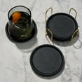 thumbnail image 5 of Viski Earthenware Coasters with Stand for Drinks, Cocktails, Soda, Set of 4, 5 of 7
