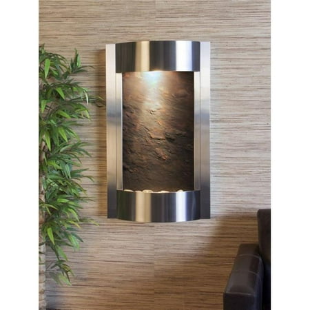 Adagio SWA2014 Serene Waters Wall Fountain - Stainless Steel-Multi-Color-Featherstone