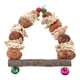 thumbnail image 2 of Columpio para masticar loros pecanas saludables Columpio de madera seguro para pájaros de pie con campanas para tortolitos para cacatúas ANGGREK Otros, 2 of 8