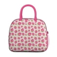 thumbnail image 2 of Lunch Bag Lunch Box for Women Reusable Insulated Lunch Bags,Water-Resistant Strawberry Plants Fruit Pink Cooler Lunch Tote Bag, Large Capacity for Work Travel Picnic, 2 of 6