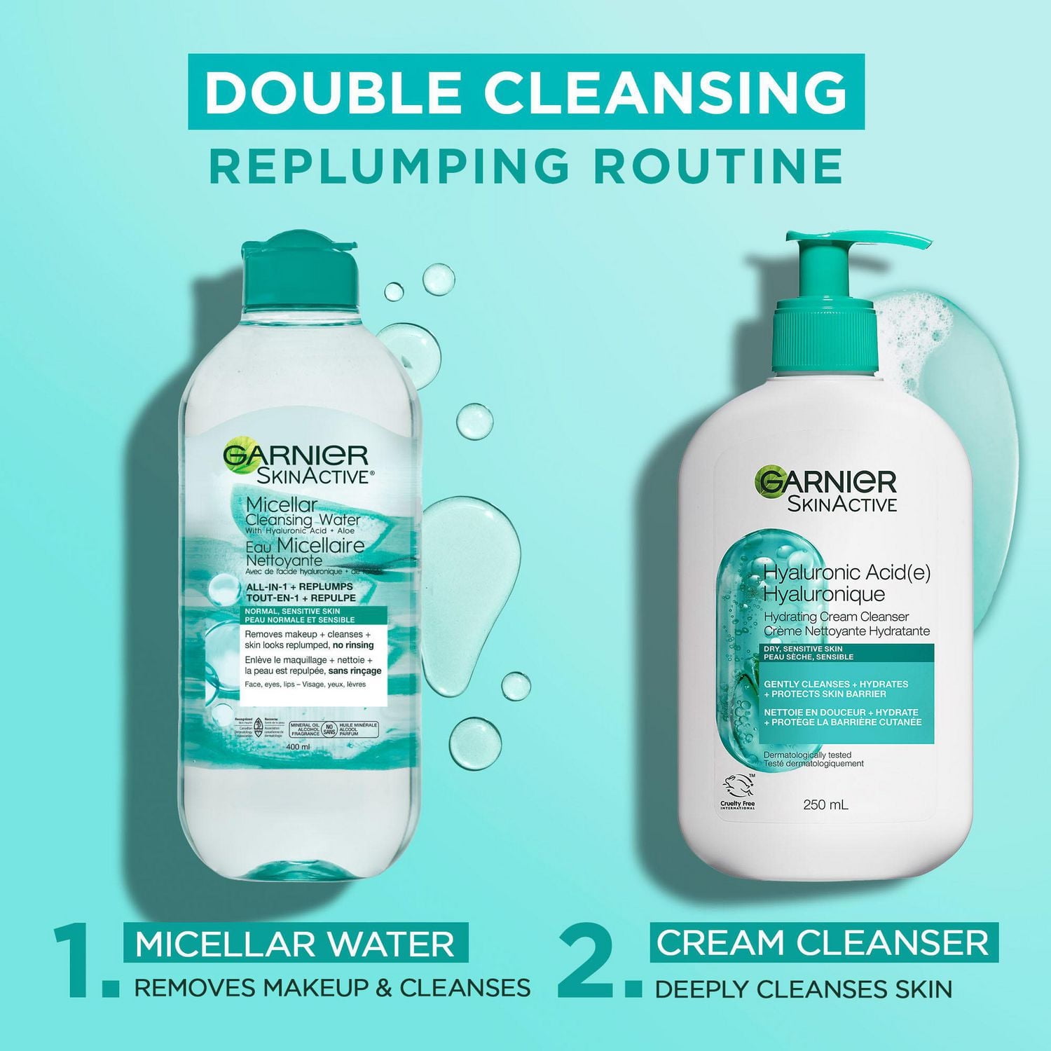 Crème Nettoyante Hydratante, Acide Hyaluronique, 250 ml
