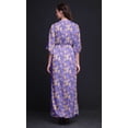 thumbnail image 3 of Bimba Robe Longue d'Été en Rayonne à Fleurs de Pommier Imprimées à l'Aquarelle, Manches Kimono, Fente Maxi - Petit, 3 of 6