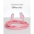 thumbnail image 4 of Liquipel Powertek iPad & iPhone Charger Cable, Fast Charging 6ft MFI Certified Lightning to USB Cord, Twizzler Pink, 4 of 7