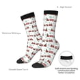 thumbnail image 6 of Honeii Christmas Train Print Adult Socks,Crew Socks,Casual Calf Socks,Daily Wear Socks for Men & Women, Perfect for Sports, Casual and Everyday Use, 6 of 6