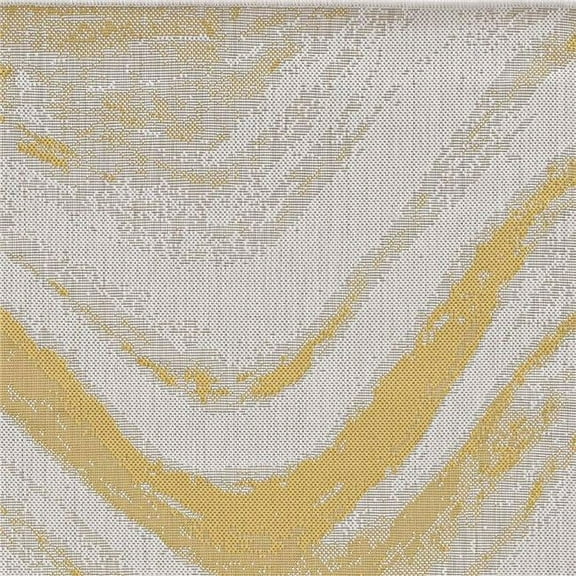 63 x 91 in. Ivory or Gold Polypropylene Rug