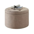 thumbnail image 3 of Convenience Concepts Designs4Comfort Round Ottoman in Beige Fabric, 3 of 5