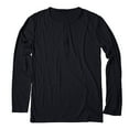 thumbnail image 4 of KHONTS Men's Waffle Henley T Shirts Long Sleeve Stylish Casual 3 Button Placket Slim Fit Tees Thermal Undershirts Black XL, 4 of 4