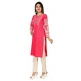 thumbnail image 5 of Maple Clothing Plus Size Indian Kurtas for Women Long Kurti Tunic Tops (Pink, 7XL), 5 of 6