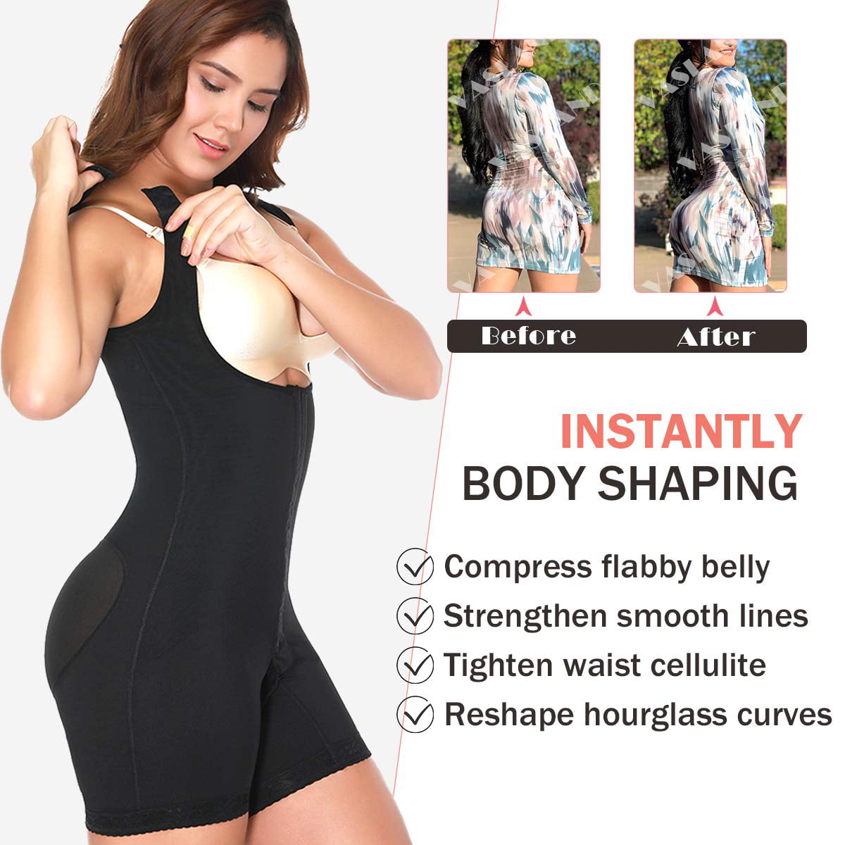 Women Compression Garments Post Surgery Shapewear Bodysuit Tummy Control  After Liposuction Fajas Moldeadoras 