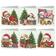 thumbnail image 3 of Tarjetas Felicitación Con Pintura Diamantes Navideñas Artísticas (gato Navideño) 6 Uds., 3 of 5