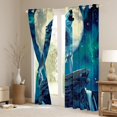 thumbnail image 3 of Erosebridal Galaxy Wolf Curtains,Moon Starry Sky Curtains Blackout Trippy Decor for Bedroom,Animal Curtains & Drapes Safari Hunting Wolf Window Curtains 2 Panels 42"Wx90"L, 3 of 6