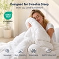 thumbnail image 3 of Unikome All Season Goose Down Feather Fiber Comforter with Natural Filling, Soft & Breathable Lightweight Duvet Insert, Machine Washable,Twin 68 x 88 Inch,White, 3 of 10